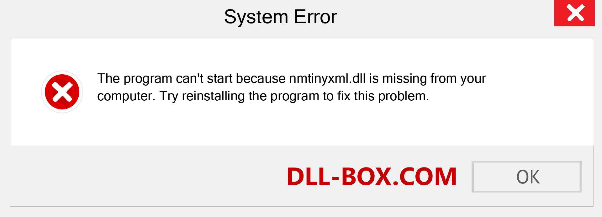  nmtinyxml.dll file is missing?. Download for Windows 7, 8, 10 - Fix  nmtinyxml dll Missing Error on Windows, photos, images