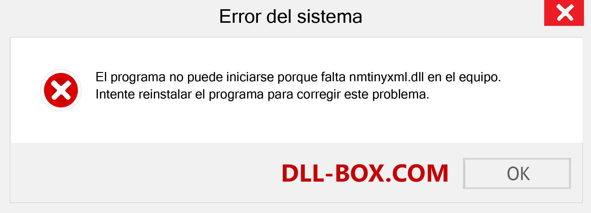 ¿Falta el archivo nmtinyxml.dll ?. Descargar para Windows 7, 8, 10 - Corregir nmtinyxml dll Missing Error en Windows, fotos, imágenes