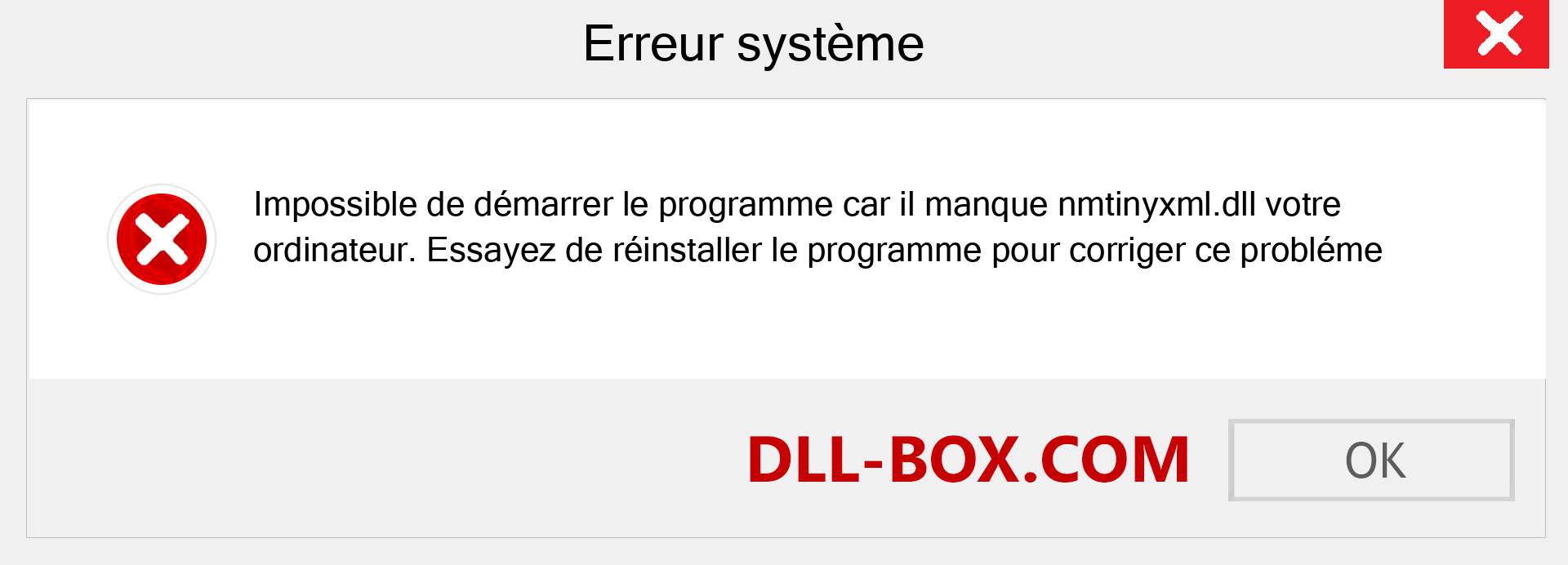 Le fichier nmtinyxml.dll est manquant ?. Télécharger pour Windows 7, 8, 10 - Correction de l'erreur manquante nmtinyxml dll sur Windows, photos, images